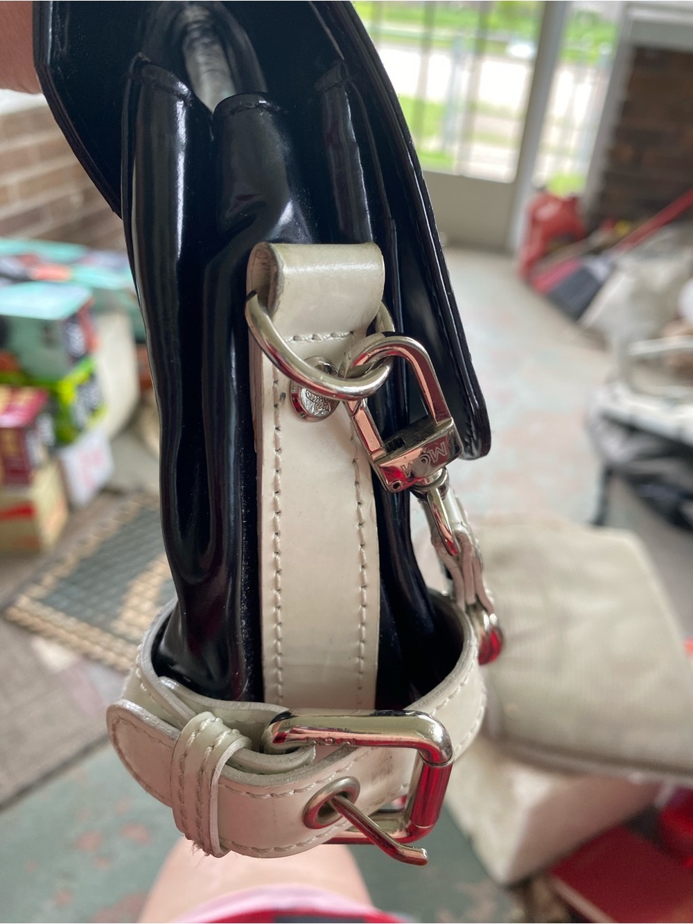 AUTHENTIC MCM BLACK PATENT LEATHER BAG - Picture 12 of 14